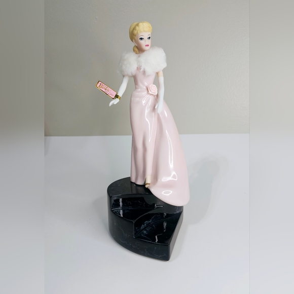 Enchated Evening Barbie Blonde Porcelain Enesco Musical Wind Up Figurine - Picture 5 of 14